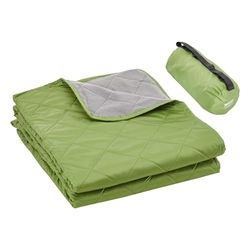 VEVOR Campingdeken, grote warme stadiondeken, waterdicht en winddicht, 350 g/m² polyester-fleece, vlamvertragend, ideaal voor outdoor, picknick, wandelen, reizen, 2,08 m x 1,4 m, tweekleurig
