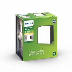 Philips Mygarden, applique murale extérieure LED MACAW, 1x3W - Noir