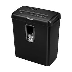 Fellowes Distruggi documenti a frammento FS-6C, 6 fogli, per casa e piccolo ufficio, uso personale, cestino da 15 litri, distruggidocumenti nero [ESCLUSIVA AMAZON]