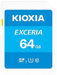 Kioxia 64GB Exceria U1 100MBs Class 10 SD card