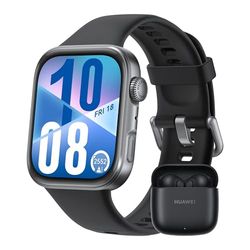 HUAWEI Watch FIT 4 Montre connectée,+ Freebuds SE 2 Noir, 100+ Modes d'entraînement, Ultra-Fine, Tracker d'activité, iOS et Android, GPS, Bluetooth Calls, Garantie prolongée de 6 Mois, Noir