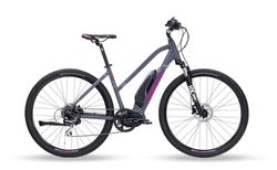 HEAD E I- Peak 1.0 Joy, E-Crossbike Donna, Grigio Opaco/Rosa, 46