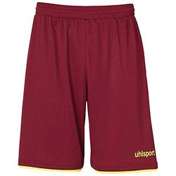 uhlsport Club Shorts Homme, Muticolore (Burdeos/Amarillo Fluor), XXL