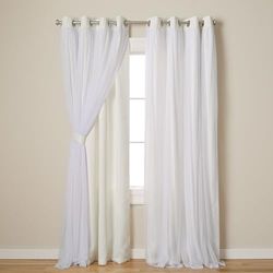 TOWN & COUNTRY LUXE Exclusive Home Catarina - Coppia di tende oscuranti a strati, oscuranti, con occhielli nella parte superiore, 122 x 120 cm, colore: vaniglia
