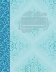 Composition Notebook College Ruled: Vintage Blue Floral Botanical Pattern | Floral Aesthetic Journal for College, School, Office & Work