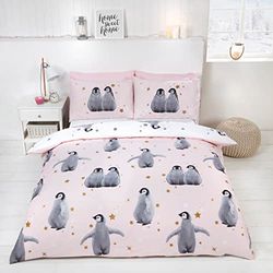 Rapport Conjunto de edredão pinguim com estrelas, rosa, casal