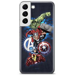 Ert Group custodia per cellulare per Samsung S22 originale e con licenza ufficiale Marvel, modello Avengers 001 adattato in modo ottimale alla forma dello smartphone, custodia in TPU