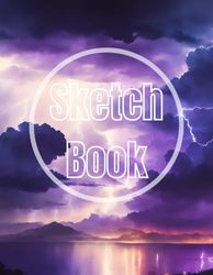 Sketch book lightning: Premium lightning design cover page Sketchbook Blank Paper Pad 8.5" x 11" - 120 Pages Blank Paper Book For Drawing, Writing, ... Unlined Journal Soft Cover sketchbooks