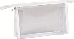 Clairefontaine - Ref 8488C - Fancy Transparent With Rectangular Pencil Case With Gusset - 22 x 4 x 14cm, Made From Polypropylene, Metal Zip With Leather Puller - Glitter