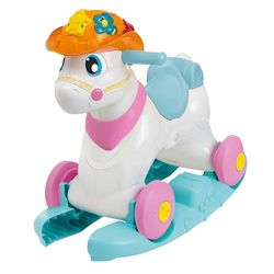 Chicco Caballo Mecedora para niños Miss Baby Rodeo, Juego Educativo e Interactivo, Caballo cabalgable niña con Efectos de Sonido, máximo 25 kg, Juegos para niños 1-3 ANN