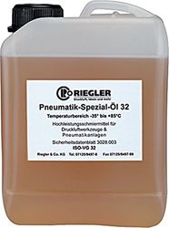 Pneumatische speciale olie, in jerrycan 2,5 liter, geschikt voor temperaturen van -35 °C tot 85 °C, incl. karton en Doku