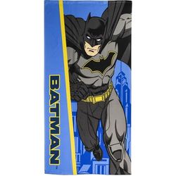 Asciugamano per bambini Batman - Colore blu e giallo - 70 x 140 cm - Realizzato in 100% poliestere da 250 gsm - Asciugamano piccolo - Stampa Batman - Prodotto originale progettato in Spagna
