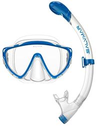 Combo masker voor volwassenen van siliconen CORAL Blue Mask + Dory Snorkell