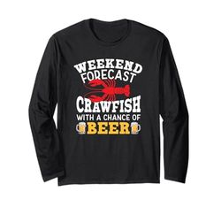 Crawfish Hervir Pronóstico Fin de Semana Cangrejos y Cerveza Manga Larga