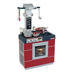 Theo Klein 9093 Cozinha Miele Kompakt, cozinha infantil com forno, sino de extração, lava-louça e vários acessórios, pode ser usado em ambos os lados, medidas: 28 cm x 47 cm x 88,5 cm