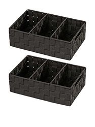 Wenko Set 2 Cestino Porta Utensili Adria Nero 32 X 10 X 21