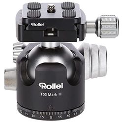 Rollei T5S Mark III professionellt 360 graders kamerastativ, kulhuvud med friktion, 14 kg bärkraft, skala för panoramabotter och 2 vattenvågar. Inkl. Acra Swiss kompatibel snabbkopplingsplatta