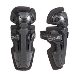 O'NEAL | Elleboogbeschermer | Kinderen | Motorcross | Comfortabele Scheenbeschermer, Duurzame Plastic Shells, Elastische Velcro® Riemen | Pro II RL Carbon Look Knie Cups Jeugd | Zwart | Één Maat