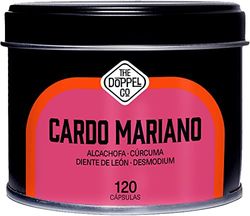 Chardon-Marie avec Artichaut, Curcuma, Pissenlit et Desmodium - 80% de Silymarine - 120 gélules - Haute dose - Détoxifiant, Améliore la digestion - Sans plastique