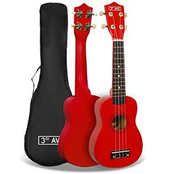 3rd Avenue sopraan ukulele voor beginners 21-inch - rood - GRATIS ukelele-tas