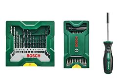 Bosch Professional 25+15+1 Set Mini-X-Line più Impugnatura, per Metallo, Legno e Acciaio, Accessori Trapano Avvitatore
