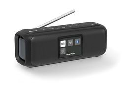 Karcher Dab Go Haut-Parleur Bluetooth Portable et Radio numérique Dab+/FM avec écran Couleur 2,4" / réveil/Son stéréo 5 W/USB C/Batterie Noir