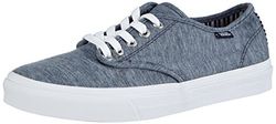 Vans W Camden (Gamuza) Negro/W, Top bajo para Mujer, Rayas Azul Marino, 41 EU