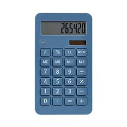 Miquelrius - Calculatrice Solaire, 10 Chiffres, Grandes Touches, écran LCD, Couleur Bleue