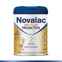 Novalac Premium Proactive 2 Leche Continuación 6-12 Meses. Contribuye Desarrollo Normal y Sistema Inmunitario del Bebé. Fórmula Elaborada con Pediatras con Hierro, DHA, Vit A, C y D - 800 g