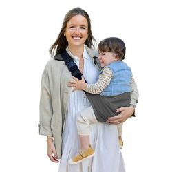 Jané Catch Porte-bébé latéral pour bébé de 9 à 48 mois, 100% coton, protection des épaules, réglable, ergonomique, antidérapant, gris