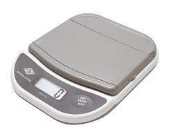 Wedo 502000 Échelles de lettres et de colis électroniques (avec plaque à rabats 2000g / 1g) blanc / gris