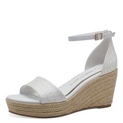 MARCO TOZZI Sandalia para Mujer, Plantilla Feel Me, Forro Interior Suave, 2-28028-42, Blanco, 41 EU