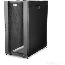 StarTech.com Armadio Rack 19" 25U su Ruote a 4 Montanti, Server Rack a Profondità Regolabile con Ripiano da 1U e Serratura