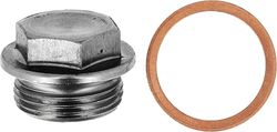 Restagraf - Bouchon de Vidange Avec Joint Assemblé - M22-1,5 x 9 mm - Acier - Compatible Avec Citron, Fiat, Iveco, Opel, Peugeot, Renault (Certains Moteurs) - Réf. 221485 - Blister de 2