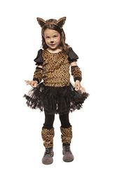 Rubies Disfraz Leopardo Tutu para niñas, Vestido con tutu y cola, diadema, mitones, calentadores y medias, Original, Ideal para halloween, navidad, carnaval y cumpleaños.