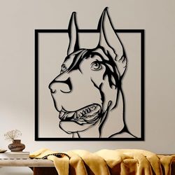 Hanah Home Élégant accessoire mural décoratif en métal, noir, 44 x 54 cm, 100% métal, 1,5 mm d'épaisseur, parfait pour la décoration d'intérieur moderne et les murs d'accentuation