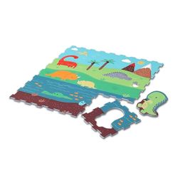 Sport1 tappeto bambini Madmat Dino puzzle con soggetti estraibili. Tappeto gioco bambini protegge da cadute, freddo e rumori. Tappeto morbido bambini lavabile. Tappetini puzzle set 9 pz 30x30x1cm.