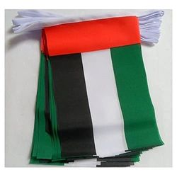 AZ FLAG Guirlande 12 mètres 20 Drapeaux Emirats Arabes Unis 45x30 cm - Drapeau émirati 30 x 45 cm