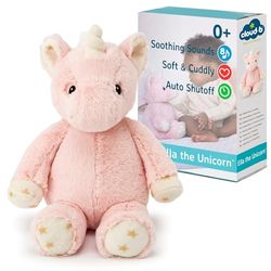 Cloud b Ella The Unicorn™ Máquina de sonido con sonidos blancos relajantes | Animales de peluche abrazos | Ajustes ajustables y apagado automático | Ella The Unicorn™