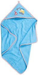 Playshoes Frottee-Kapuzentuch unisex - barn 340047 Badrock, Bleu 17, 100x100cm