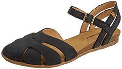 El Naturalista Dam N5207 trevlig svart/stella sandal, 3 UK