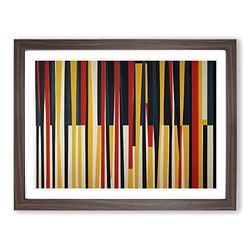 Evolving Abstract Art H1022 Framed Print for Living Room Bedroom Home Office Décor, Wall Art Picture Ready to Hang, Walnut A3 Frame (46 x 34 cm)