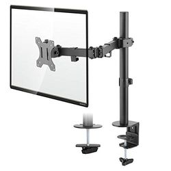 TTAP Monitor Mount voor 13-32" schermen - Single Arm Desk Stand Beugel met klem - Ergonomische 90° kantelen, 360° rotatie en 180° draaiarm - VESA Afmetingen: 75x75-100x100 (enkele arm)
