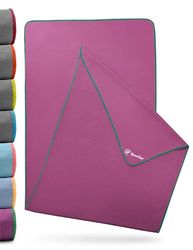 NirvanaShape Yoga handdoek antislip | hot yoga towel met antislip noppen | hygiënisch yoga doek onderlaag voor yoga mat [ 185 x 63 cm ]