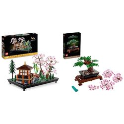 LEGO 10315 Icons Il Giardino Tranquillo, Kit Giardino Botanico Zen per Adulti con Fiori di Loto & Albero Bonsai, Piante Artificiali, Costruzione in Mattoncini, Oggetti e Decorazioni