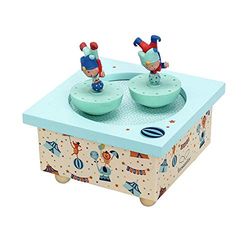 TROUSSELIER - Acrobates - Boîte à Musique Dancing - Idéal Cadeau de Naissance - 2 Figurines Amovibles - Fonctionnement Simple - Musique Feelings