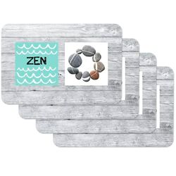 Venilia Protector de mesa Zen, Toalha de mesa individual, toalha de mesa individual para a sala de jantar, adequada para alimentos, cinzento, 4 cortes, 45 x 30 cm, 59085
