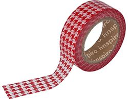 Masking Tape Washi plakband, rood, 15 mm x 10 m, Serie Deco