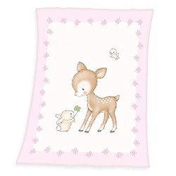 Herding Klaus GmbH Fynn babyfilt, REH-motiv, 75 x 100 cm, mikrofiberfluff, 1440211014, flerfärgad, en storlek