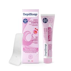 Depilsoap® - Crema Depilatoria Corpo 150 Ml – Pelli Sensibili – Senza Ammoniaca – Arricchita Con Olio Di Rosa Mosqueta E Acido Ialuronico – Profumazione Delicata Dalle Note Fiorite